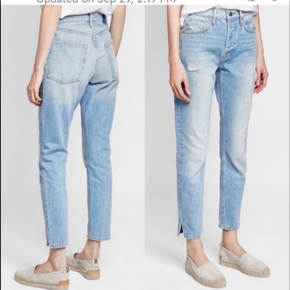 NWOT Frame Denim Rigid Re-ReLease Le Original Skinny Light-Wash Blue Jeans 26 Sm